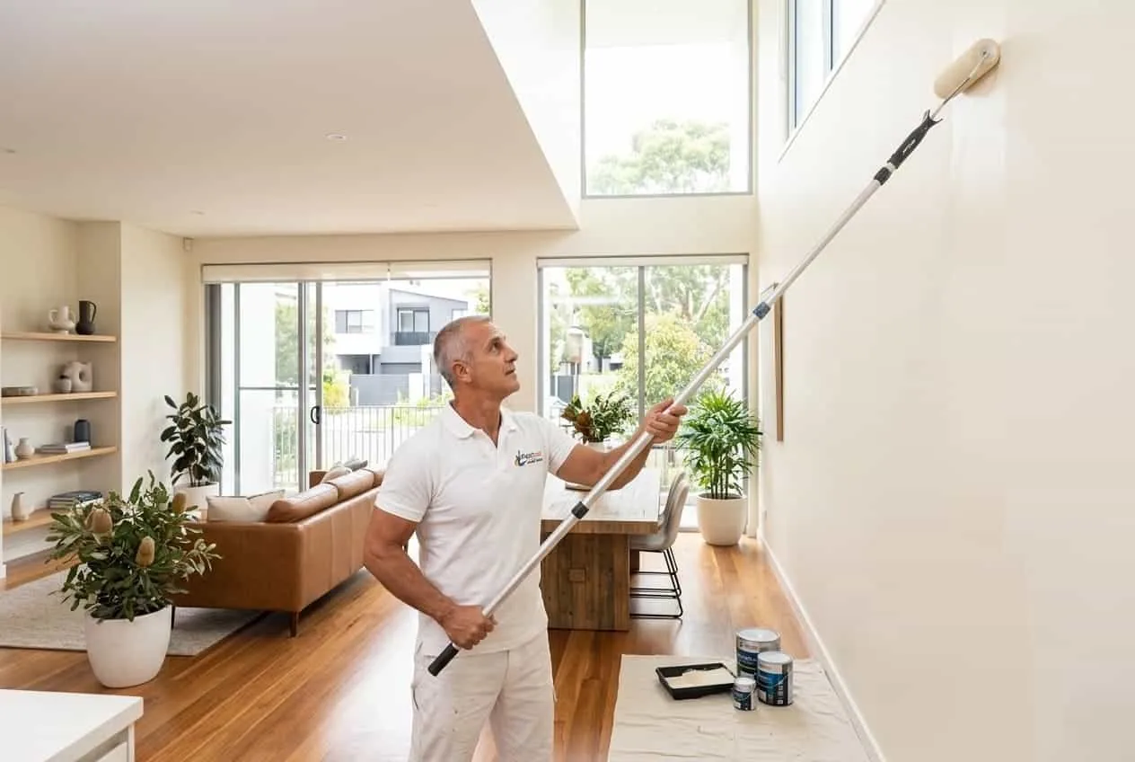 Real estate painting — Paintcom painter at work in Sydney