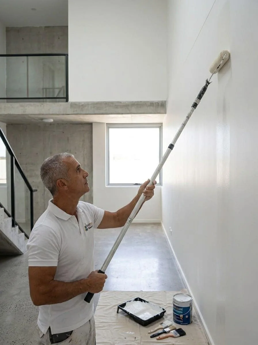 Real estate painting — Paintcom painter at work in Sydney